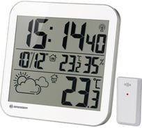 Настенные часы Bresser MyTime LCD, белые 75696