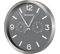 Настенные часы Bresser MyTime ND DCF Thermo/Hygro, 25 см, серые 76443