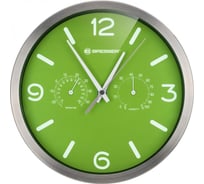 Настенные часы Bresser MyTime ND DCF Thermo/Hygro, 25 см, зеленые 76439