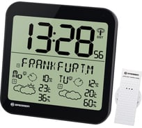 Настенные часы Bresser MyTime Meteotime LCD, черные 74648