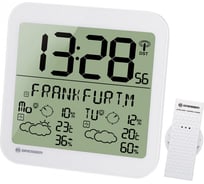 Настенные часы Bresser MyTime Meteotime LCD, белые 74649