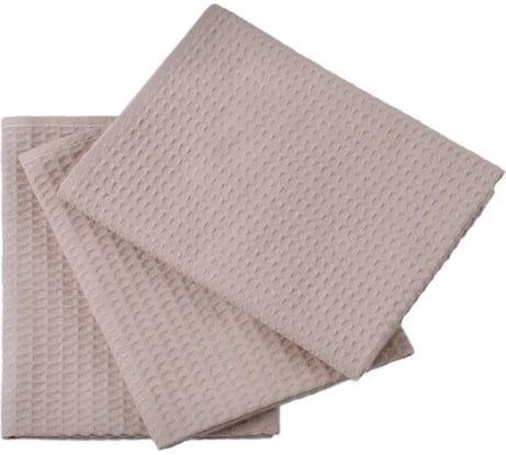 Полотенца вафельные Guten Morgen Diana, Лавиния, Грейж 48x70 см, 3 шт. НПВDЛ-Грж-48-70-3