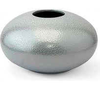 Ваза Сады Аурики V53 Глянец керамика, эллипс, белая/серый, диаметр 18 см, высота 10 см 072336