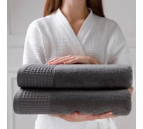 Полотенца махровые Guten Morgen Роялс, Графит 70x140 см, 2 шт. НПМ-РГр-70-140-2