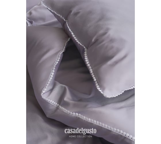 Комплект постельного белья CASADELGUSTO евро, MINIMAL GRAY (Сатин Lux 300 TC) 22691