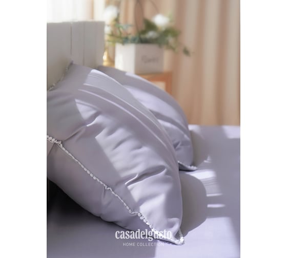 Комплект постельного белья CASADELGUSTO евро, MINIMAL GRAY (Сатин Lux 300 TC) 22691