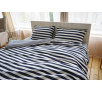 Комплект постельного белья CASADELGUSTO евро, Rayas Azules (Сатин Premium 250 TC) 22697