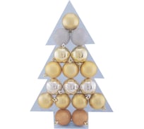 Набор елочных шаров TODI 6 см, 17 шт., золотой, серебристый 806997499521