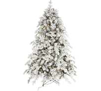 Искусственная ель BEATREES Crystal Queen зеленая, заснеженная, 490 LED ламп, теплый белый цвет, 2.1 м 1050321Л