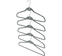 Набор вешалок для одежды DEFENDER CLH-229 серый, крючки, 5 шт, 45 см 28229