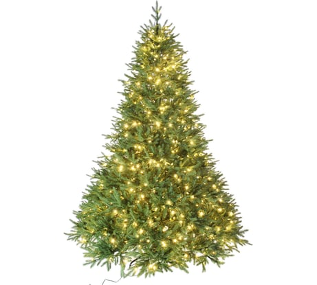 Искусственная ель BEATREES California зеленая, 570 LED ламп, теплый белый цвет, 2.1 м 1050121Л