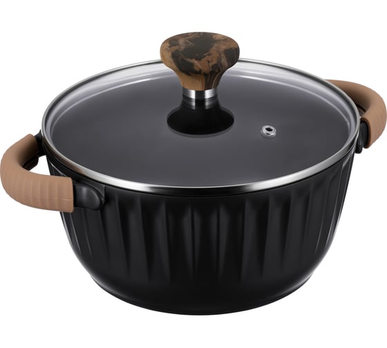 Кастрюля Regent inox 2.6л/20см с крышкой (литой алюминий) Linea FIAMMA (индукция) 63-1420