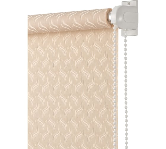 Рулонная штора ПраймДекор Дюны жаккард миниролло, пшеничный, 73x170 см 3073062 1