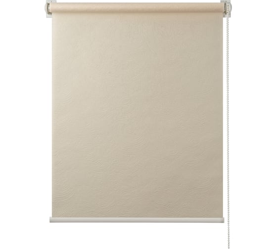 Рулонная штора ПраймДекор Пейсли жаккард миниролло, бисквит, 73х170 см 3073064 1