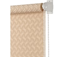 Рулонная штора ПраймДекор Дюны жаккард миниролло, миндальный, 37x170 см 3037063