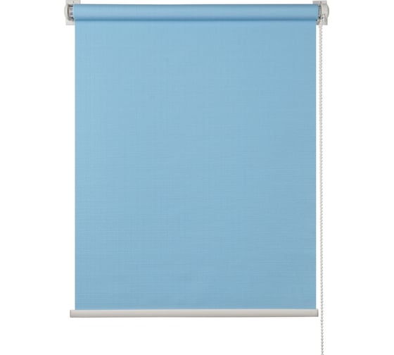 Рулонная штора ПраймДекор стандарт мини, голубой, 62x170 см 3062084 1
