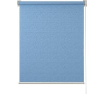 Рулонная штора ПраймДекор жаккард миниролло, голубой, 73х170 см 3073184