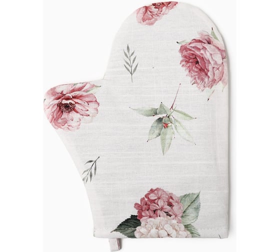 Варежка-прихватка Этель Bloom 20x27 см, 100% хлопок, 210 г/м2 10826598