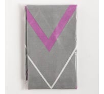 Простыня Этель 150*220 см, сиренево-серые зигзаги, поплин, 125 гр/м2, 100% хлопок 5450320