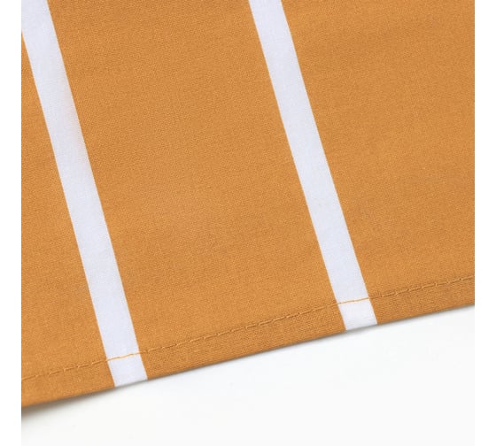 Простыня на резинке Этель 140*200*25 см Mustard stripes, 100% хлопок, поплин, 125 гр/м2 6632202