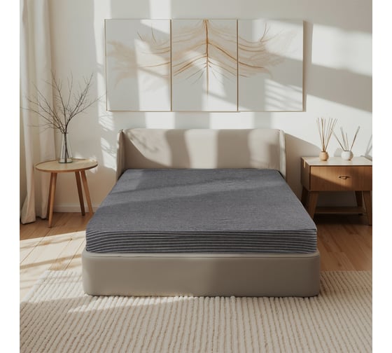 Простыня Этель Quiet shade 160*200*25 см, жатый хлопок, 140 гр/м2, 100% хлопок 10836419