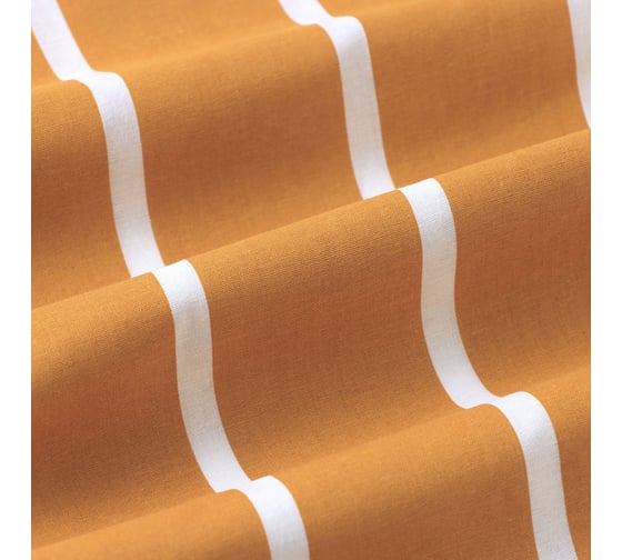 Простыня на резинке Этель 160*200*25 см Mustard stripes, 100% хлопок, поплин, 125 гр/м2 6632203