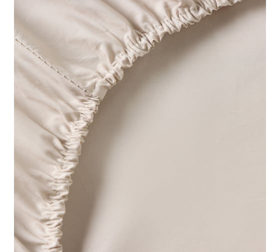 Простыня на резинке Этель Ivory 180*200+30 см , 100% хлопок, перкаль (300 нитей) 10682977