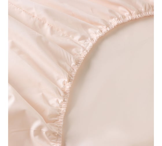 Простыня на резинке Этель Pearl 200*200+30 см , 100% хлопок, перкаль (300 нитей) 10682958