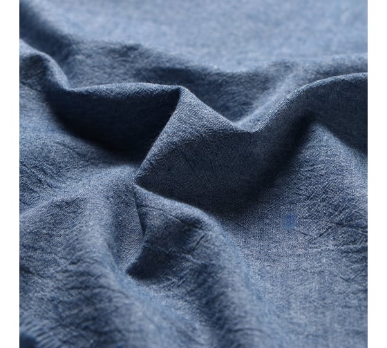 Простыня Этель Denim 160*200*25 см, цв.синий, жатый хлопок, 140 гр/м2, 100% хлопок 10836422