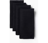 Набор салфеток Этель с декоративными кольцами Dark 40x40 см - 4 шт, 100% лён 10836235
