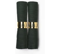 Набор салфеток Этель с декоративными кольцами Green 40x40 см - 2 шт, 100% лён 10836227