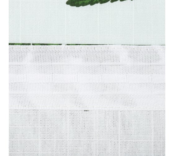 Комплект штор для кухни Этель с подхватами Папоротник, 150x180 см - 2 шт, репс 220 г/м2, 100% хлопок 10783225