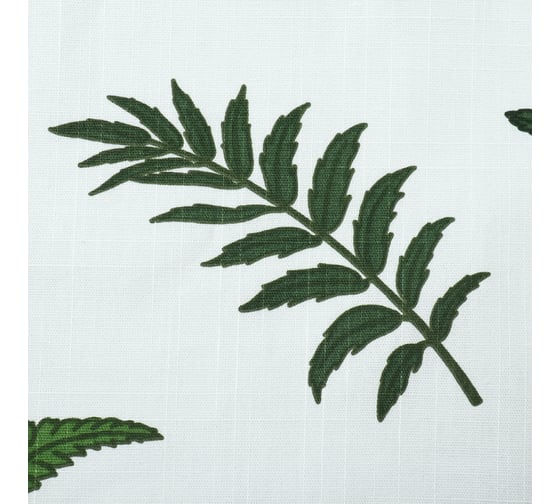 Комплект штор для кухни Этель с подхватами Папоротник, 150x180 см - 2 шт, репс 220 г/м2, 100% хлопок 10783225