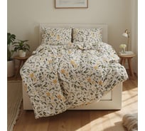 Комплект постельного белья LoveLife 1.5 спальный, Полевые цветы, 143*215 см, 150*214 см, 50*70 см 2 шт, микрофайбер, 100% п/э 10797873