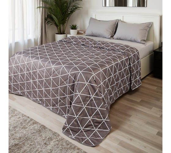 Покрывало LoveLife 2 спальное, Grid, 180*210±5 см, новосатин, 100% п/э 10290756 1