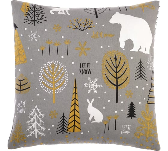 Наволочка декоративная Этель Let it snow 40x40 см, 100% хлопок 4551502