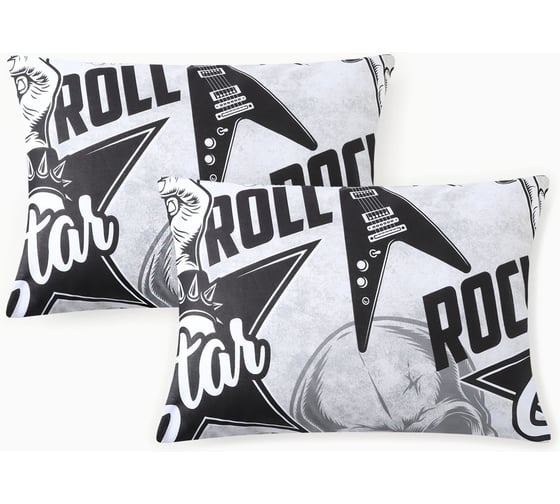 Комплект наволочек Этель Rock star 50x70 см, 2 шт, 100% хлопок, бязь 10682936