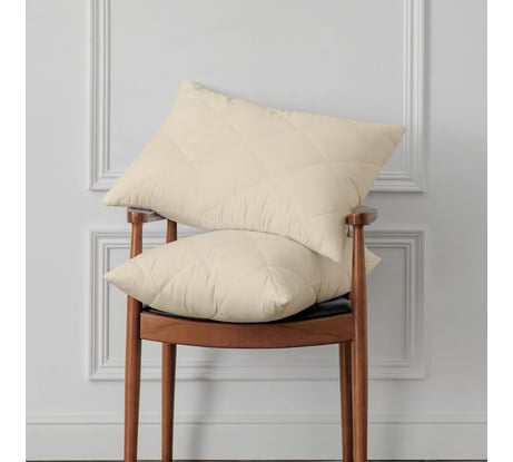 Набор стеганых подушек Guten Morgen шерсть верблюжья, холлофайбер, микрофибра, Вулсофт, 50x70 см, 2 шт. НПст-Вул-50-70-2