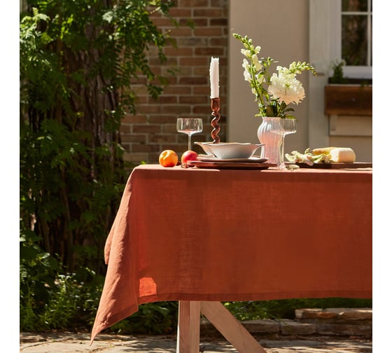Скатерть Этель Linen collection brown 145x180 см, 100% лен 210 г/кв.м 10610033