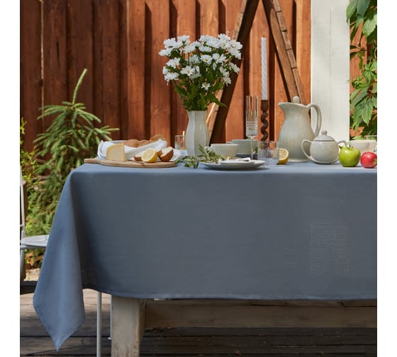 Скатерть Этель Linen collection grey 145x180 см, 100% лен 210 г/кв.м 10610034