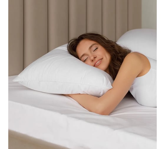 Стеганая подушка Guten Morgen холлофайбер, микрофибра, Softt, отель, 68x68 см ПСм-68-68-2ОТ