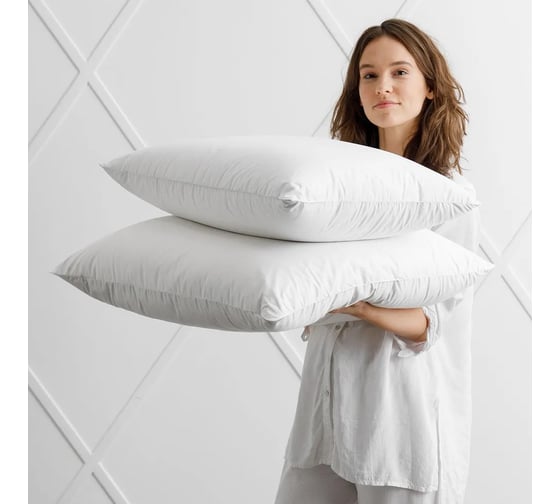 Стеганая подушка Guten Morgen холлофайбер, микрофибра, Softt, отель, 50x70 см ПСм-50-70-2ОТ