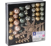 Набор украшений для ели Золотая сказка 43 предмета, золото+перламутр 591129