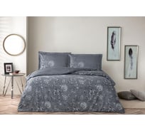 Комплект постельного белья TAC SATEN евро, VIOLETTA, антрацит 3254-06106