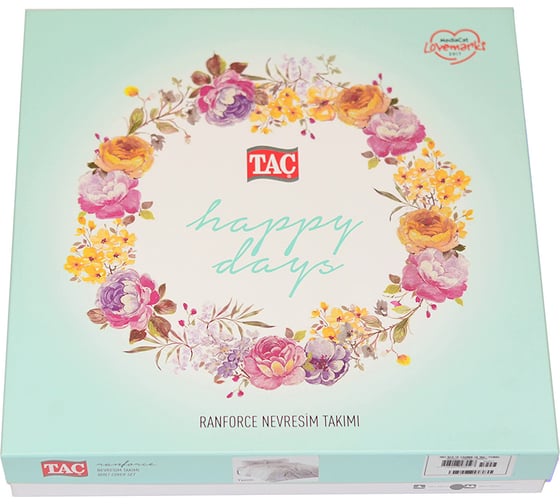 Комплект постельного белья TAC RANFORCE евро, LUCINDA, коричневый 3464-05957