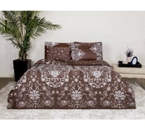 Комплект постельного белья TAC SATIN DELUX,евро, PONDA, коричневый 4245-07199