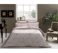 Комплект постельного белья TAC SATIN DELUX, семейный, DORIAN, коричневый 4246-20982