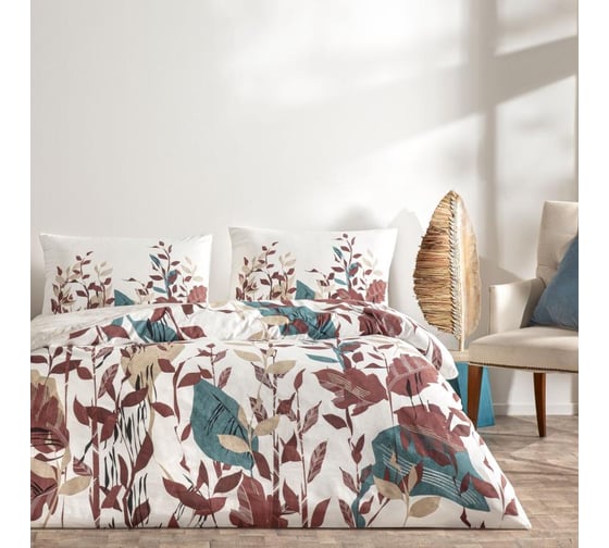 Комплект постельного белья TAC RANFORCE евро, DAISY, экрю 3464-11113 1