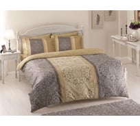 Комплект постельного белья TAC SATIN DELUX, семейный, DAMAS, серый 4246-00685