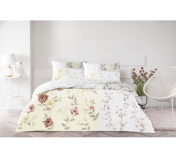 Комплект постельного белья TAC RANFORCE евро, SANDRA, экрю 3464-06015 1